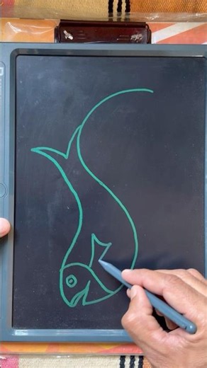Easy fish drawing tutorial || 🐟🎨 #fishart #fishdrawing #artwork