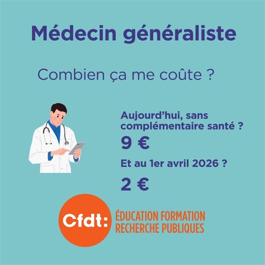 🟠Protection Sociale Complémentaire (PSC) Un exemple concret : médecin généraliste🩺 | Sgen-CFDT des Hauts de Seine 92