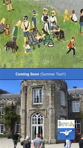 Currently working on a painting of Prideaux Place during the Padstow May Day celebrations. Missing the summer already! (Brrrrr) #padstowpainting #prideauxplace #cornishartist | Serena
