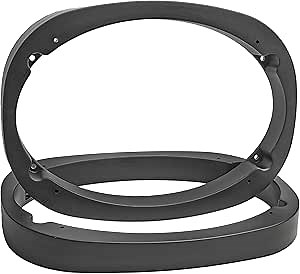 NuIth 6X9 Universal Plastic Vehicle Speaker Spacer Ring Adapter, 6x9 Inch Car Speaker Beveled Spacer Mounting Bracket Adapter Refit Audio Speaker Mat, 1 Pair