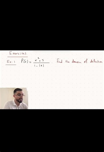 Calculus 1: Domain of definition - Exercise 1 #shorts #maths #calculus #function #stem #engineering