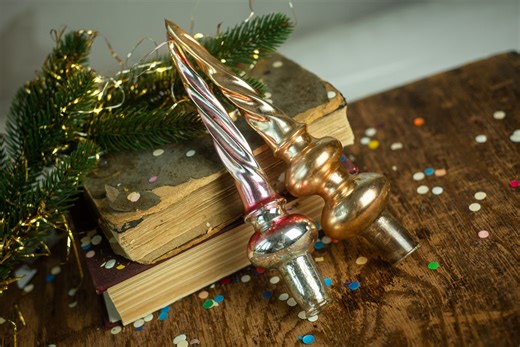 Vintage Mercury Glass Tree Topper, Twisted Unicorn Horn, 1950s Soviet Decor - Etsy