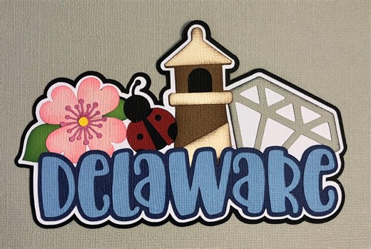 Scrapbook Title Delaware Paper Piecing Die Cuts Embellishments Scrapbooking Paper Supplies FREE SHIP for ORDERS Over 35.00 - Etsy
