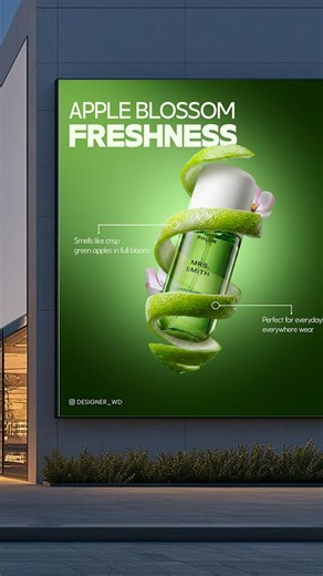 Designer world on Instagram: "​ Ready to peel back the layers of design? 🍏🍋 Watch the full process of how I created this Apple Blossom Freshness poster for PHLUR! From concept sketch to final render, see how I brought the crisp, green, and vibrant energy to life. Which part of the process surprised you the most? Let me know in the comments! 👇 Poster design, design process, creative design, product design, brand design #designprocess #graphicdesign #posterdesign #creativeconcepts #visualdesign