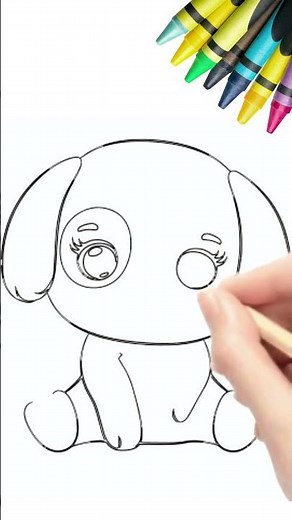 How to Draw a Cute Puppy 🐶 | Easy Step by Step Puppy Drawing Tutorial for Kids