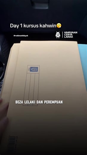 Himpunan Cerita Lawak on Instagram: "Lelaki buat apa je dalam khursus kahwin? 😭😭😭😭"
