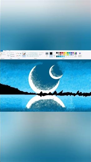 🖌️ How to Draw Nature Scenery in MS Paint | Easy Drawing | Easy Step by Step Tutorial |