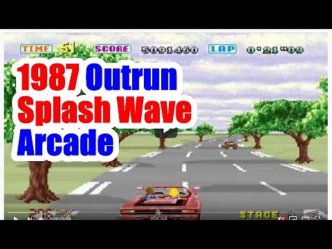 1987 Outrun Splash Wave Arcade Old School Game Playthrough Retro Game