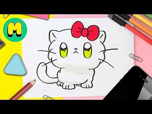 How to draw a kawaii cat step by step