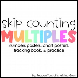 Skip Counting Multiples, Large Numbers Display, Fluency Practice Pages