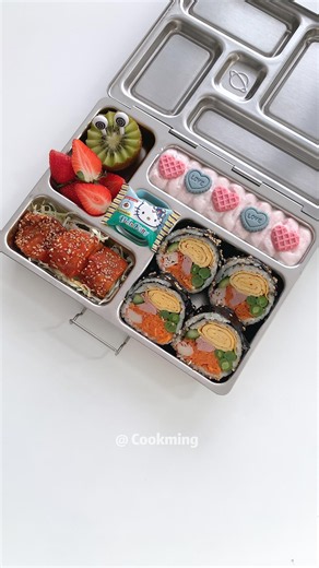 Pack a Bento for My Daughter - day 240 🍱 和我一起做便當#lunchbox #cooking #bento #asmrvideo #food