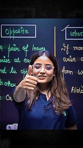 Types of Phyllotaxy in 50 Sec🔥 | Alternate, Opposite & Whorled | Apeksha Ma'am