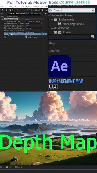 Elevate Your Thumbnail with Displacement Maps in After Effects #shorts #aftereffects #motiongraphics