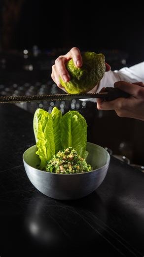 The magical plating of our signature Tabbouleh #emsherifrestaurant #beirut | Em Sherif