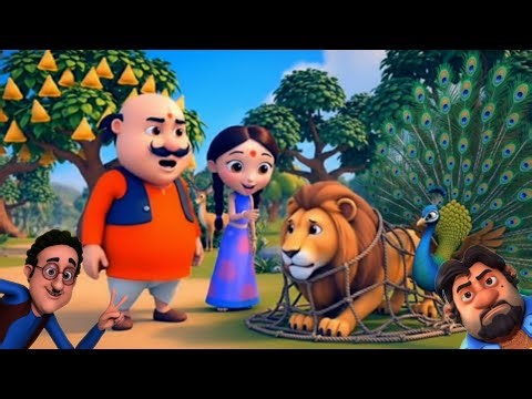Motu Ne Sher Ki Jaan Bachayi 🦁❤️ | Emotional Cartoon Story
