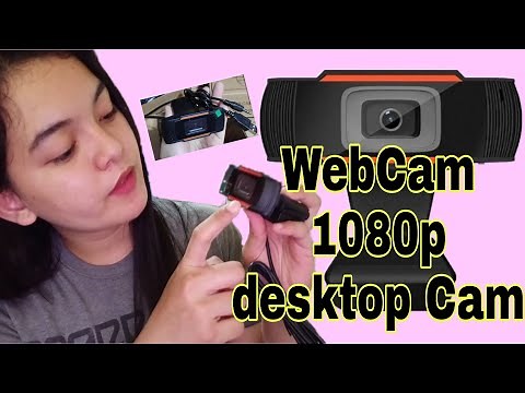 Webcam 1080p Full HD with microphone USB desktop camera (unboxing, set up, testing and review)