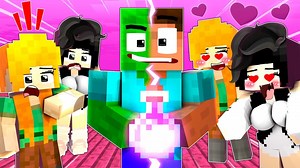 Love Curse Herobrine Creates Magical Girls | Rusplaying