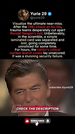 Reagan lost his nuclear codes during the shooting? 🤯 #HistoryMysteries #USHistory #PlotTwist
