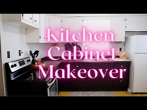 How to Paint Pressboard Cabinets || Pressboard Cabinet Makeover!