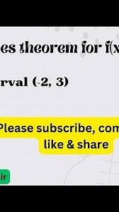 Calculus (Rolles theorem) problem part 8