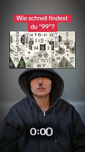 Wie schnell findest du die 99? Logikrätsel Test