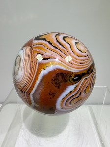 Silk Agate Crystal Sphere: 65mm Stunning Banded Madagascar Display Sphere High Quality Crystal - Etsy Canada