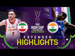Iran 🇮🇷 v India 🇮🇳 | Extended Highlights | FIBA Asia Cup 2025 Qualifiers