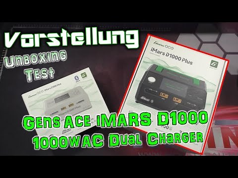 Gens Ace iMARS D1000 - 1000w AC Dual Charger | HD+ | German/Deutsch