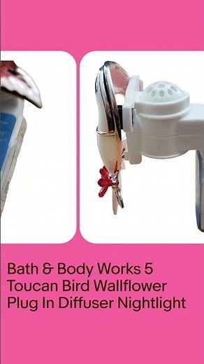 Bath & Body Works 5" Toucan Bird Wallflower Plug In Diffuser Nightlight