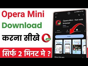 Opera mini app kaise download karen | how to download app in opera mini