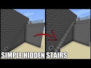 Simple Hidden Staircase in Minecraft Bedrock (2 Wide Showcase)
