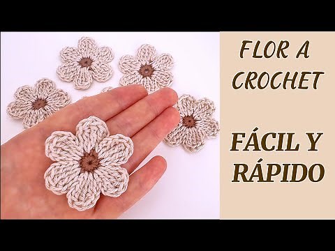 Crochet flower: EASY AND FAST