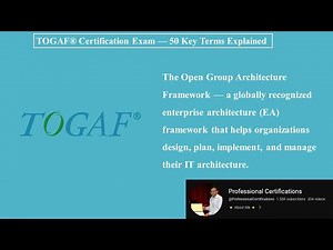 TOGAF® Certification — 50 Key Terms Explained