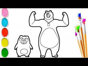 Grizzy & the Lemmings Drawing ,Cartoon Drawing,How to Draw Grizzy and the Lemmings Step by Step