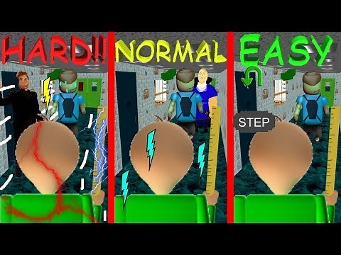 HARD/NORMAL/EASY ALL MODS! PLAY AS BALDI!! | Baldi's Basics: Play For Angry Teacher
