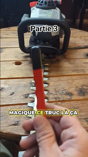 Sharpening hedge trimmer blades with a file #garden #diy #tip #landscaper