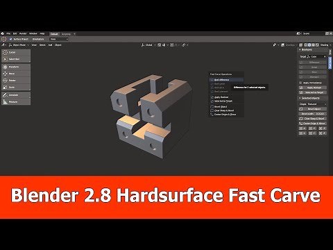 Blender 2.8 Hardsurface Addon Fast Carve Update