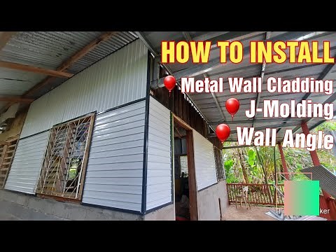 How To Install Metal Wall Cladding (Mini Rib Type) | J- Molding & Wall Angle | Paano Mag Install