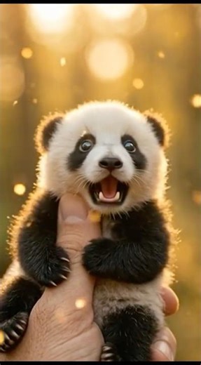 Cute Baby Panda Hugging My Thumb 🐼💖 | Adorable Panda Moment
