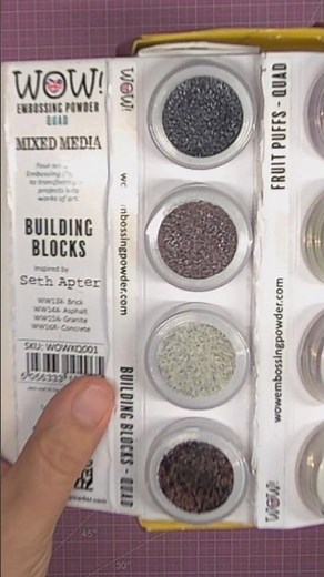 Swatches with WOW Embossing Powder 'Building Blocks' by Seth Apter #WOWEmbossingSwatch