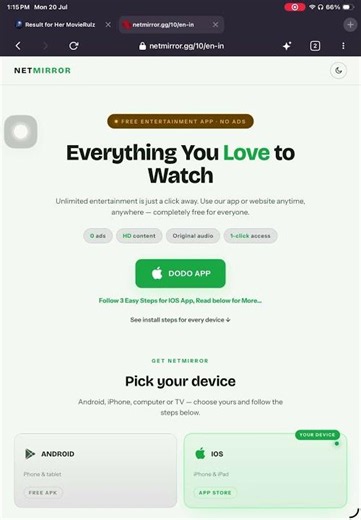 Net mirror for iPad and IOS …