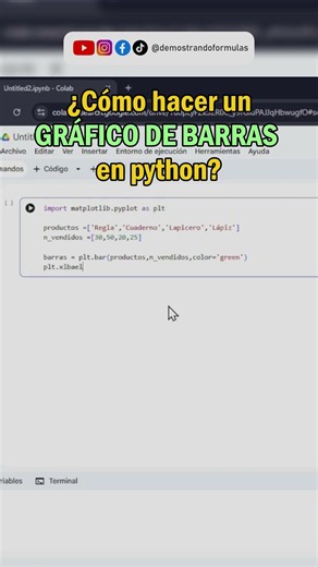 How to create a bar chart with Python? #calculus #mathematics #python