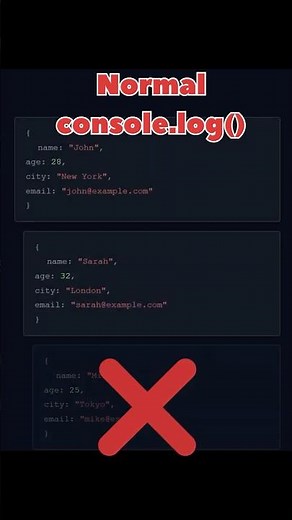 Stop Using console.log() Like This 😤 (Better Way) #js #javascript #reactjs #frontend #python #code