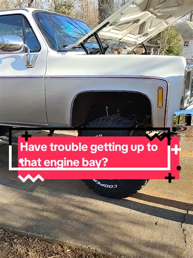 Heavy-Duty Tire Step for Easy Engine Access