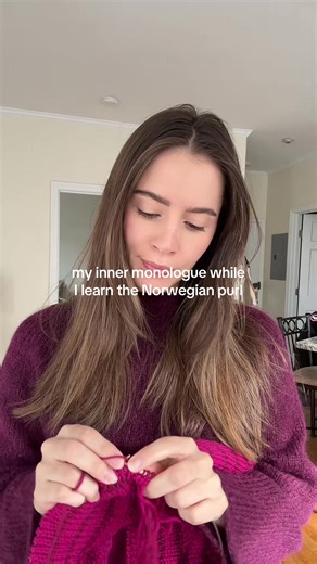 happy to report, I’m on the other side 🫶🏼 #knitting #knittok #norwegianpurl #knittinghack #innermonologue