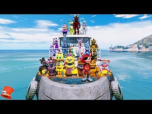 ANIMATRONICS EPIC SEA VOYAGE ADVENTURE! (GTA 5 Mods FNAF RedHatter)