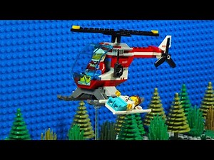 Lego City Ambulance Helicopter Crash