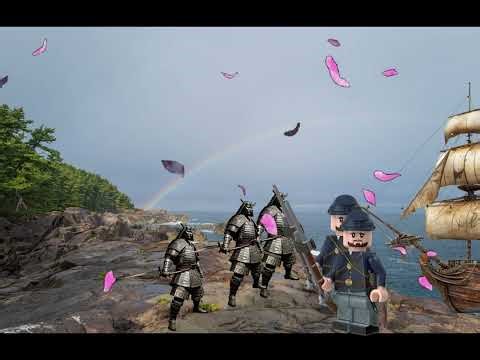 pov U.S. Commodore Matthew Perry's "Black Ships" in 1853