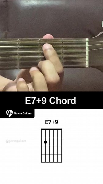 How To Play The E7 9 Chord On Guitar - Guvna Guitars #fyp #foryou #foryoupage #chords #guitarchords #guitars #guitartutorials #guitarlessons