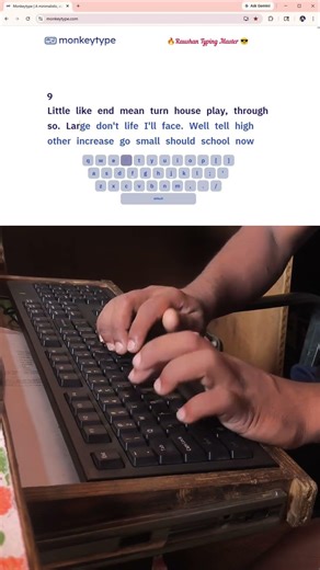 Fast Typing Speed Look on PC Keyboard By Raushan Typing Master #fasttyping #raushantypingmaster